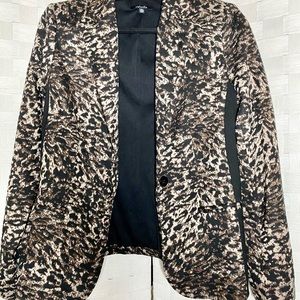 Rafaella Relaxed Fit Animal Print Blazer